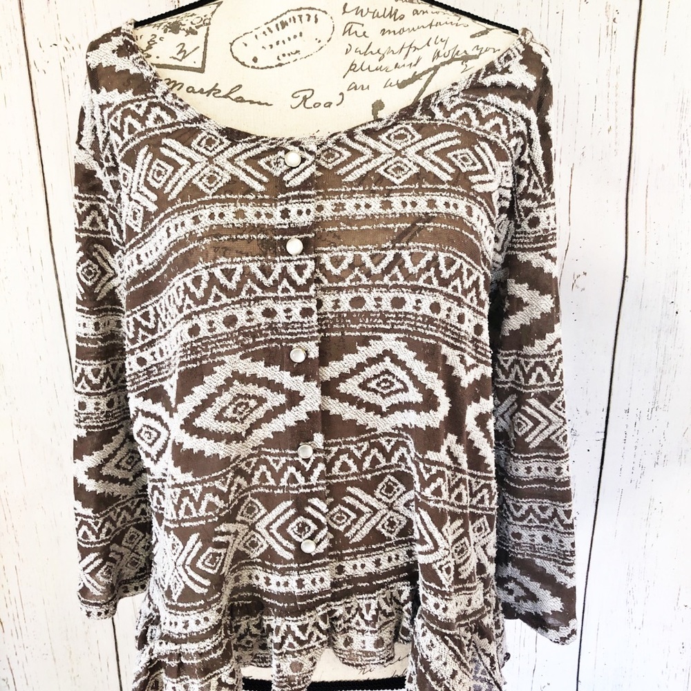 Rod’s button front western sweater